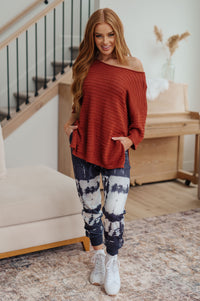 High Tide Oversize Top in Rust Womens Ave Shops 