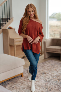 High Tide Oversize Top in Rust Womens Ave Shops 
