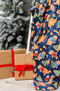 Holiday Fleece Blanket in Dino Cookie Womens Ave Shops 