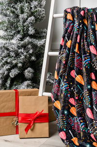 Holiday Fleece Blanket in Neon Trees Womens Ave Shops 