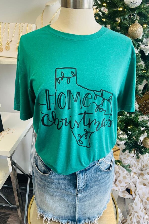 Home For Christmas Texas T-shirt Shirts & Tops Mama glitter 