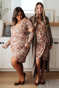 Honey Do I Ever Faux Wrap Dress in Taupe Dresses Ave Shops 