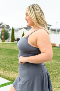Hot Yoga Tank in Titanium Athleisure Ave Shops 