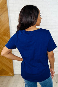 I Don't Have to Choose V-Neck Tee in Navy Womens Ave Shops 