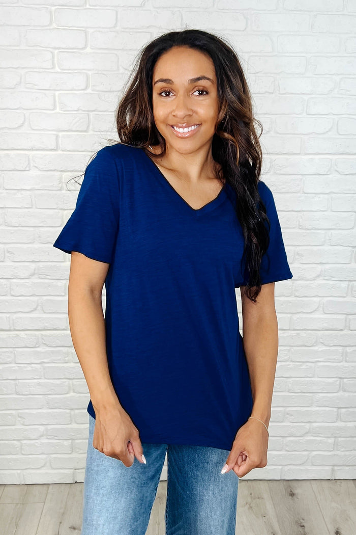 I Don't Have to Choose V-Neck Tee in Navy Womens Ave Shops 