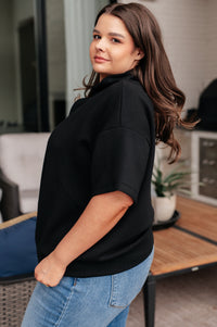 I Just Felt Like It Mock Neck Top in Black Tops Ave Shops 