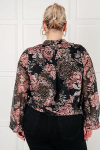 I Wish We Had it All Surplice Floral Blouse Blouses Ave Shops 