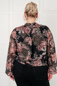 I Wish We Had it All Surplice Floral Blouse Blouses Ave Shops 