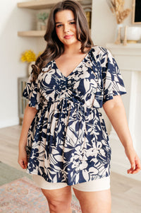 In Contrast Floral V-Neck Top Tops Ave Shops 