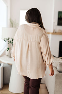 In Your Thoughts Oversized Dolman Sleeve Top in Champagne Tops Ave Shops 