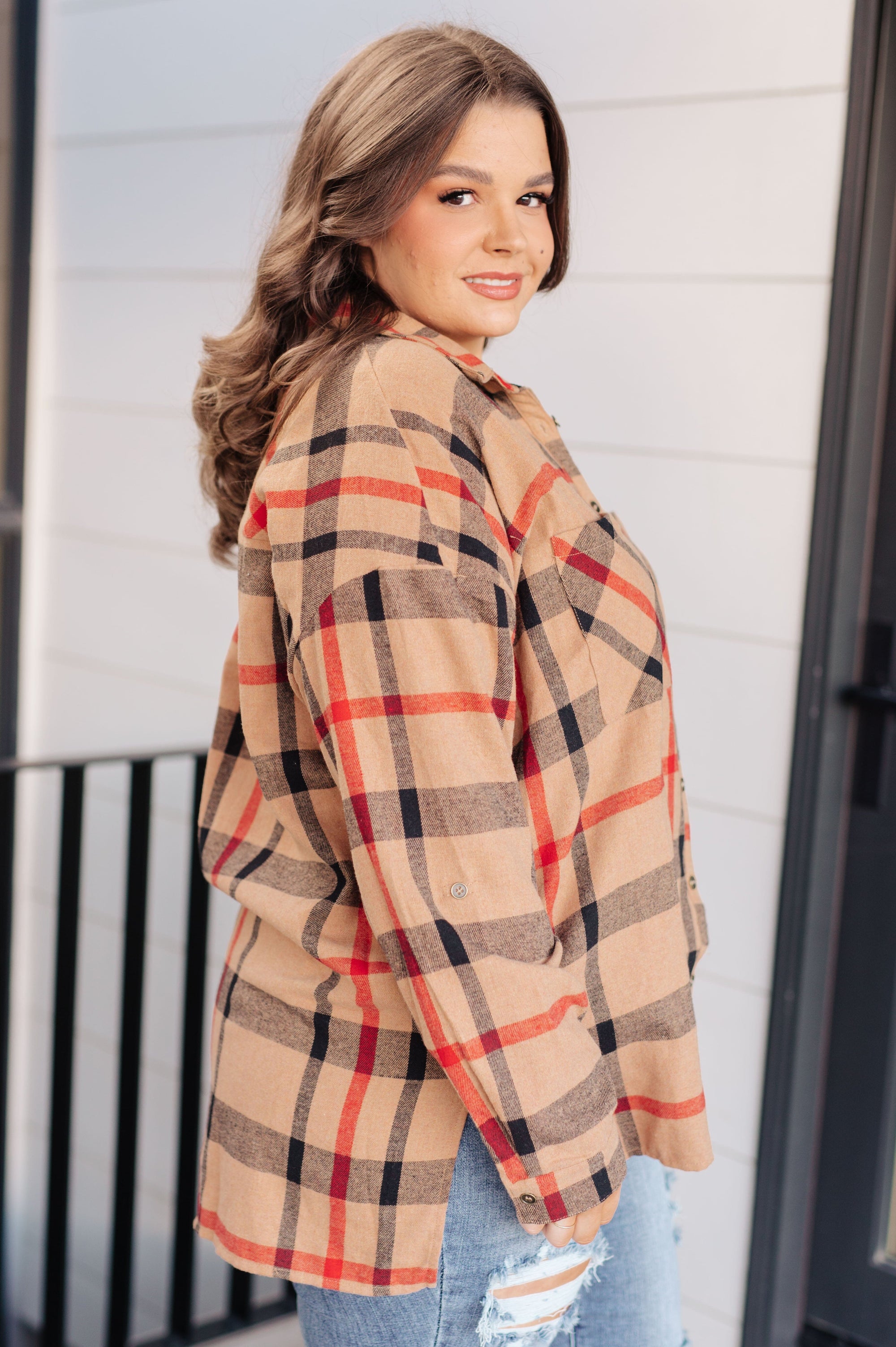 Is It Really Oversized Plaid Button Up Tops Ave Shops 