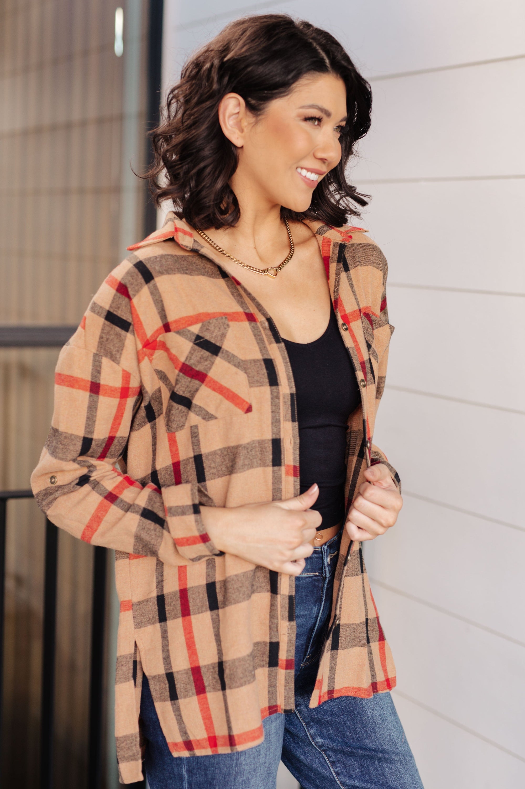 Is It Really Oversized Plaid Button Up Tops Ave Shops 