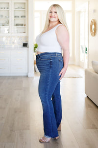Josephine Mid Rise Raw Hem Bootcut Jeans Womens Ave Shops 