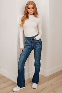 Josephine Mid Rise Raw Hem Bootcut Jeans Womens Ave Shops 