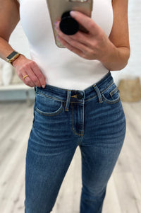 Josephine Mid Rise Raw Hem Bootcut Jeans Womens Ave Shops 