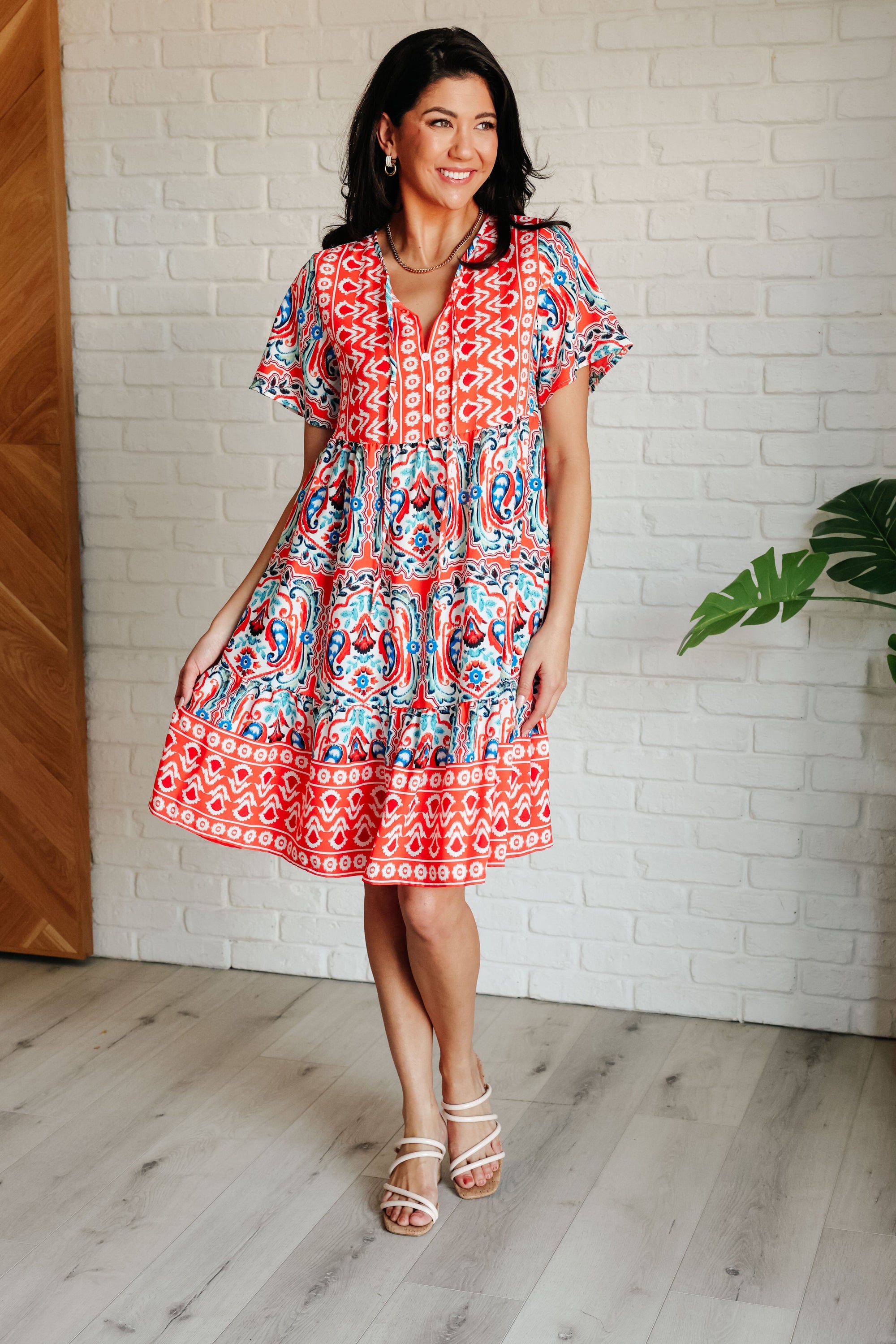 Journey On Mixed Print Dress Dresses Ave Shops 