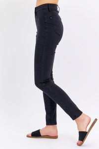 Judy Blue Black Pull-On Shield Pockets Skinny Jeans Jeans Judy Blue 