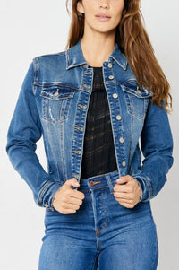 Judy Blue Denim Classic Destroy Jacket denim jacket Judy Blue 