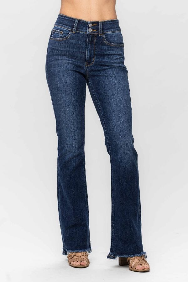 Judy Blue Double Button High Waist Vintage Bootcut Jeans Jeans Judy Blue 