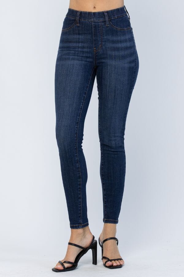 Judy Blue High Waist Patch Pocket Pull-On Skinny Jeans Jeans Judy Blue 