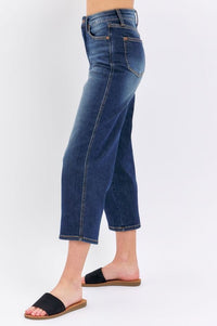 Judy Blue Tummy Control Crop Wide Leg Jeans Jeans Judy Blue 