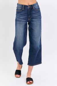 Judy Blue Tummy Control Crop Wide Leg Jeans Jeans Judy Blue 