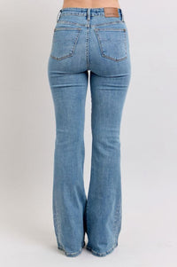 Judy Blue Western Embroidery Detail Flare Jeans Jeans Judy Blue 