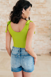 Just a Spritz Bodysuit in Lime Tops Ave Shops 