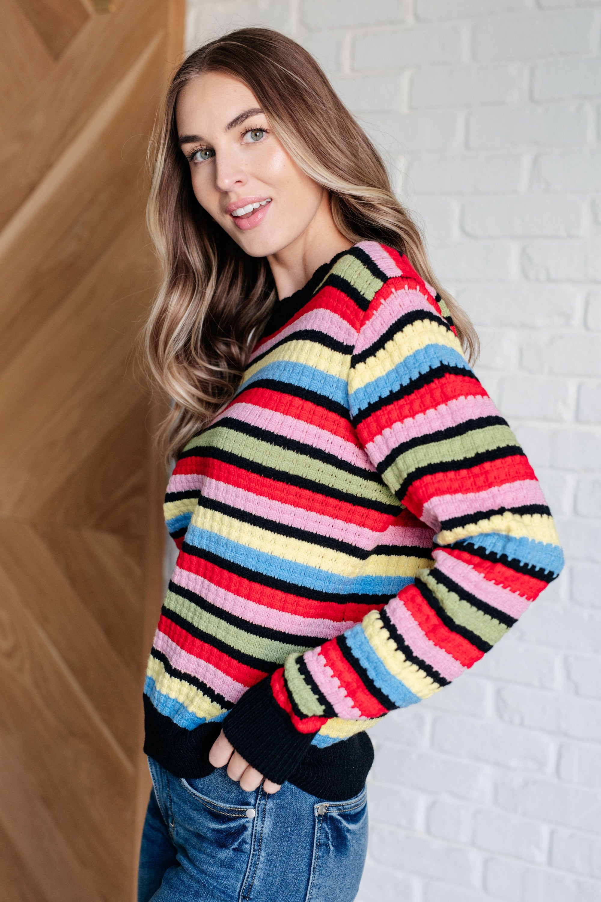 Keep Dreaming Striped Sweater Tops Ave Shops 