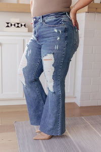 Kiana High Rise Heavy Destroy Flare Womens Ave Shops 