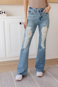 Kiana High Rise Heavy Destroy Flare Womens Ave Shops 