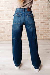 Leila High Rise Cargo Straight Jeans Womens Ave Shops 