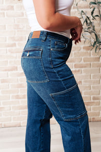 Leila High Rise Cargo Straight Jeans Womens Ave Shops 