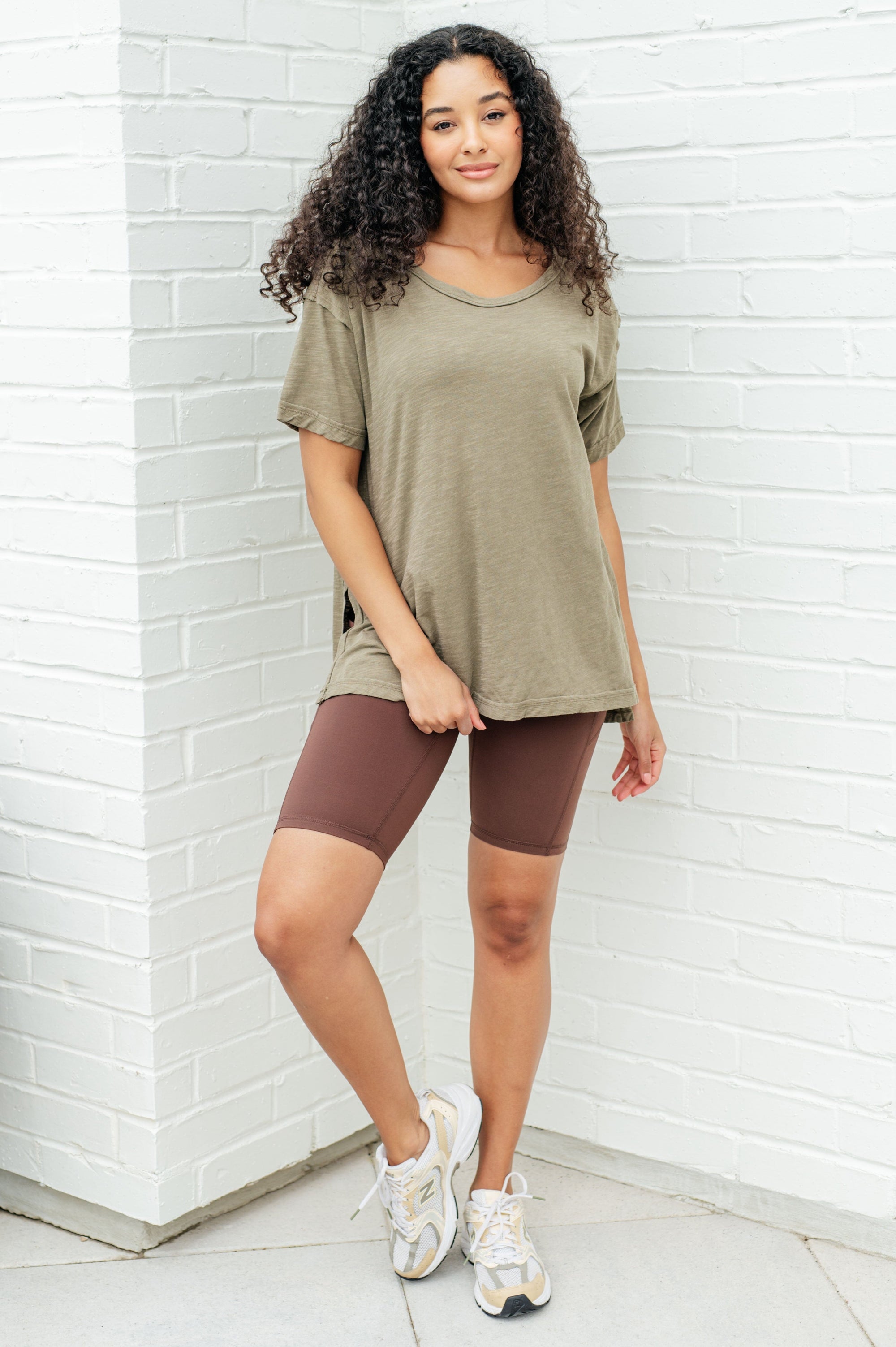 Let Me Live Relaxed Tee in Army Tops Ave Shops 