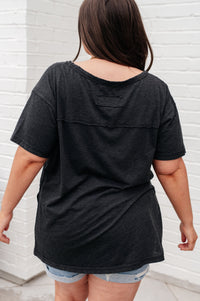 Let Me Live Relaxed Tee in Black Tops Ave Shops 