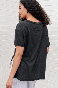 Let Me Live Relaxed Tee in Black Tops Ave Shops 