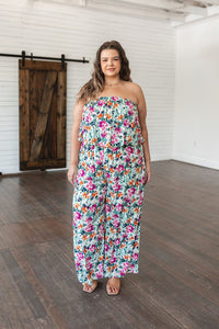 Life of the Party Floral Jumpsuit in Green Jumpsuits & Rompers Ave Shops 