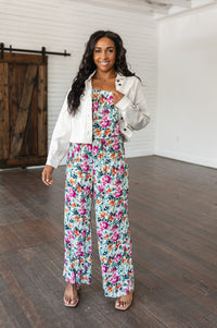 Life of the Party Floral Jumpsuit in Green Jumpsuits & Rompers Ave Shops 