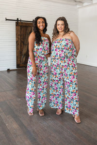 Life of the Party Floral Jumpsuit in Green Jumpsuits & Rompers Ave Shops 