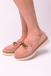 Literally Loafers in Blush Faux Suede Womens Ave Shops 