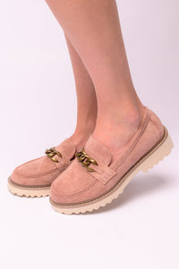 Literally Loafers in Blush Faux Suede Womens Ave Shops 