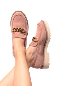 Literally Loafers in Blush Faux Suede Womens Ave Shops 