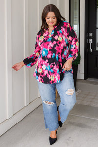 Little Lovely Blouse in Painted Floral Womens Ave Shops 