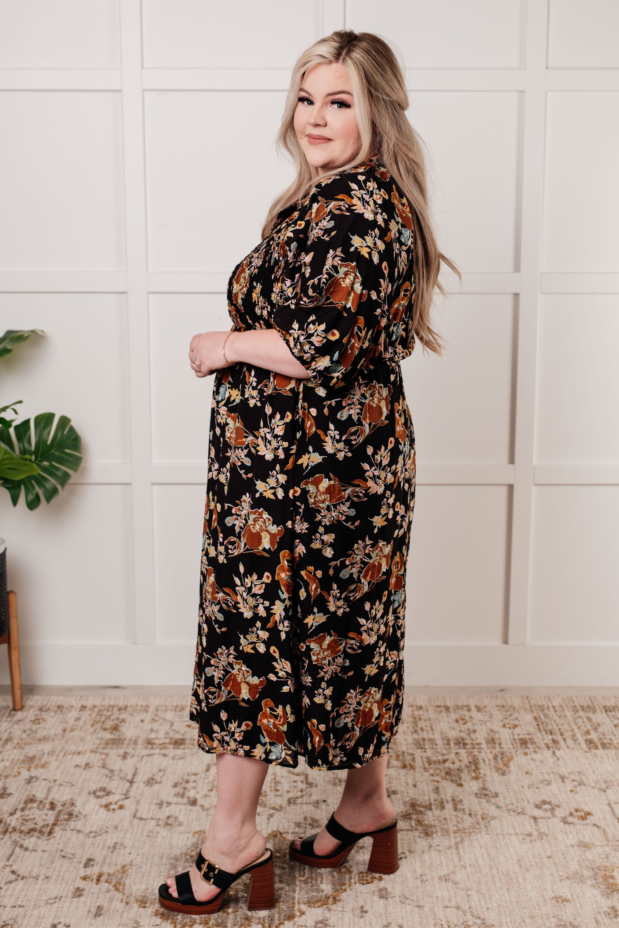 Look My Way Smocked Bodice Button Down Dress Dresses Ave Shops 