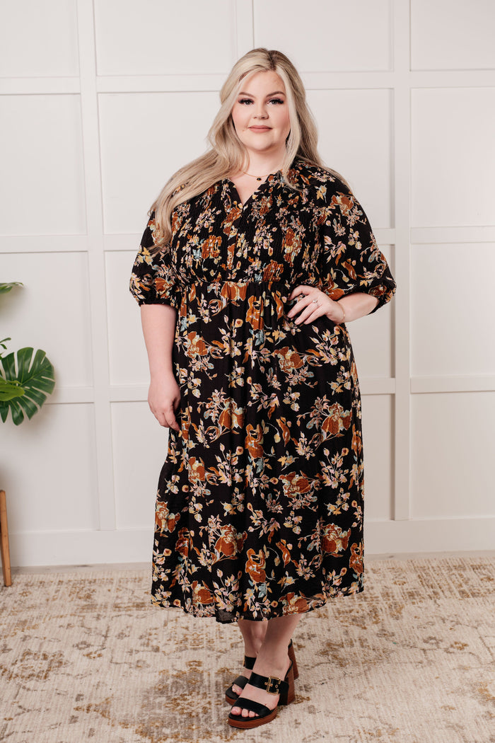 Look My Way Smocked Bodice Button Down Dress Dresses Ave Shops 