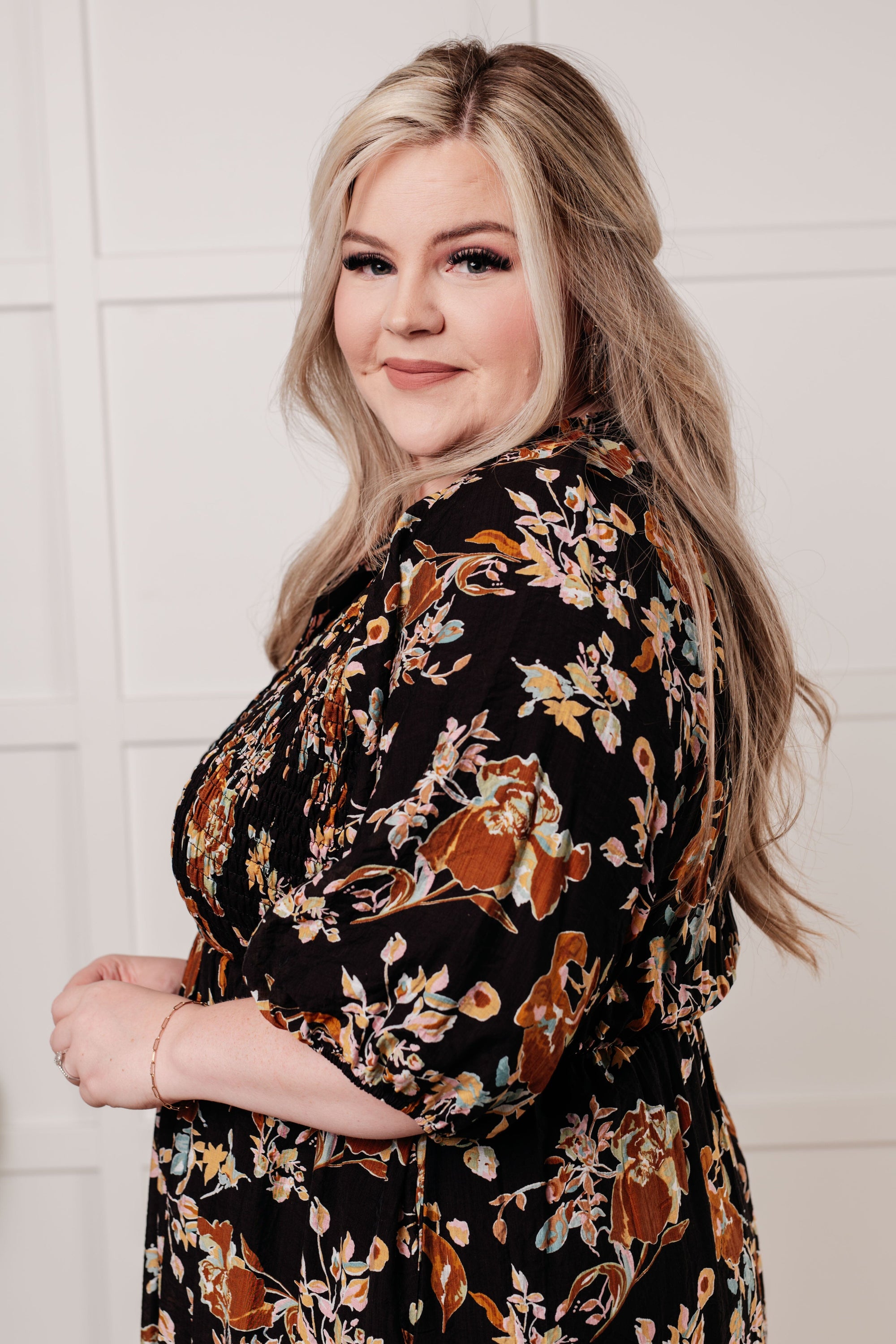 Look My Way Smocked Bodice Button Down Dress Dresses Ave Shops 