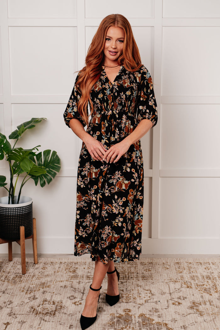Look My Way Smocked Bodice Button Down Dress Dresses Ave Shops 
