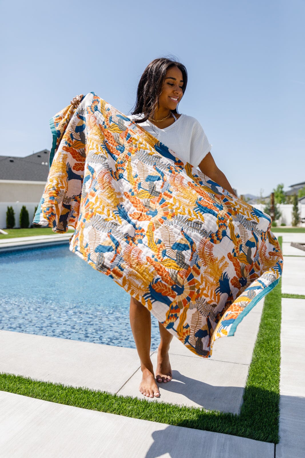 Luxury Beach Towel in Bird Of Paradise Home & Decor Ave Shops 