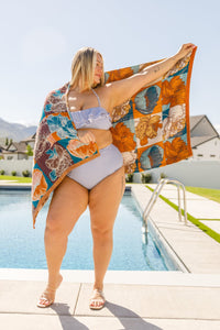 Luxury Beach Towel in Block Floral Home & Decor Ave Shops 