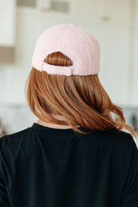 Lyla Sherpa Ball Cap in Pink Womens Ave Shops 